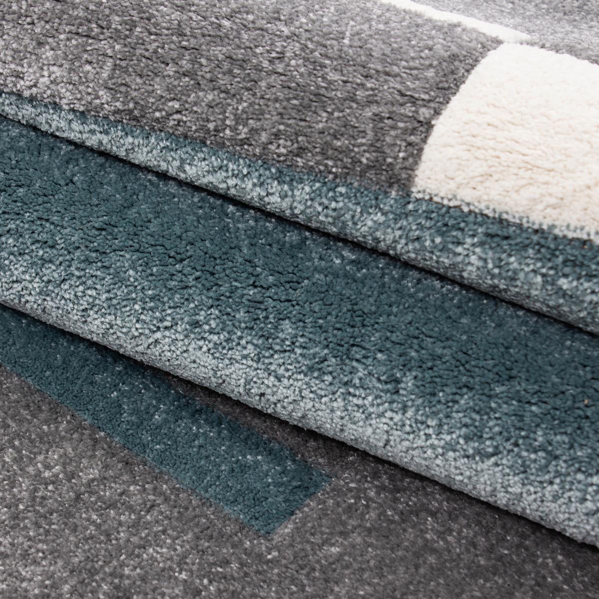 Webteppich Blau Naturfaser Hawaii 200x290 cm - Blau, KONVENTIONELL, Textil (200/290cm)