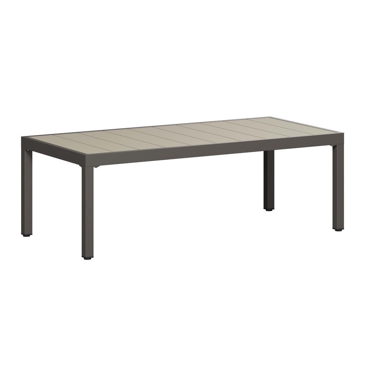 Loungegarnitur Zamora - Graubraun/Beigebraun, MODERN, Textil/Metall (105/35,5/50cm) - Beldano