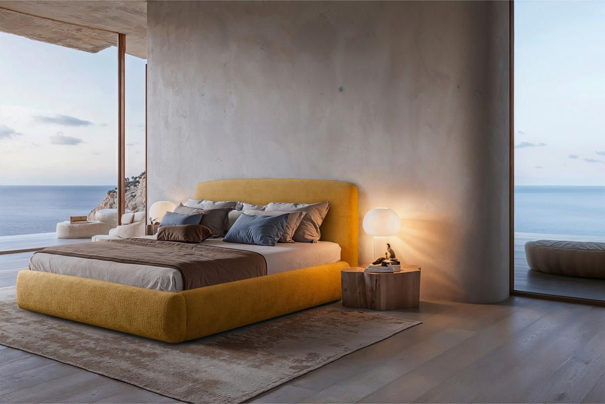 Polsterbett Diun 160x200 cm Gelb - Gelb, MODERN, Holz/Holzwerkstoff (160/200cm) - MID.YOU