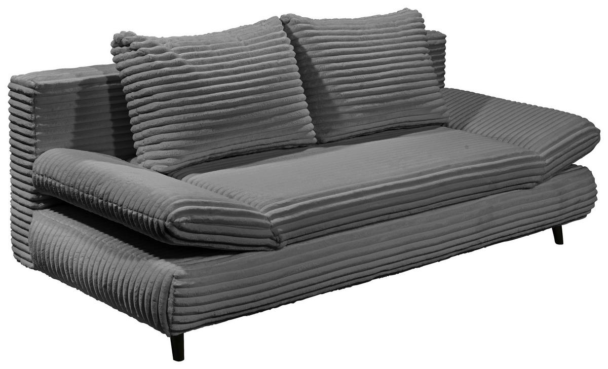 Schlafsofa Sunny Anthrazit B: 212 Cm - Anthrazit/Schwarz, KONVENTIONELL, Textil (212/88/101cm) - MID.YOU