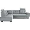 Ecksofa mit Schlaffunktion + Bettkasten Falco, Webstoff - Dunkelbraun/Hellgrau, KONVENTIONELL, Textil (183/251cm) - Ondega