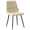 Stuhl Empoli Webstoff Beige, B: 45 cm - Beige/Schwarz, MODERN, Holz/Textil (45/86/55cm) - Livetastic