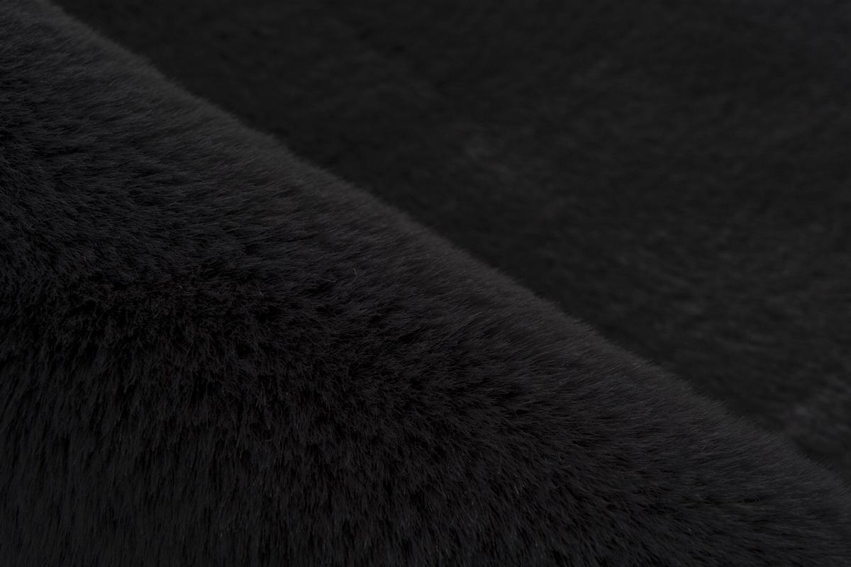Hochflorteppich Rabbit Schwarz, 50x90 Cm - Schwarz, KONVENTIONELL (50/90cm)