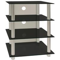 Phonotisch Blados B: 54 Cm Schwarz/silberfarben - Silberfarben/Schwarz, KONVENTIONELL, Glas/Metall (54/70/45cm) - MID.YOU