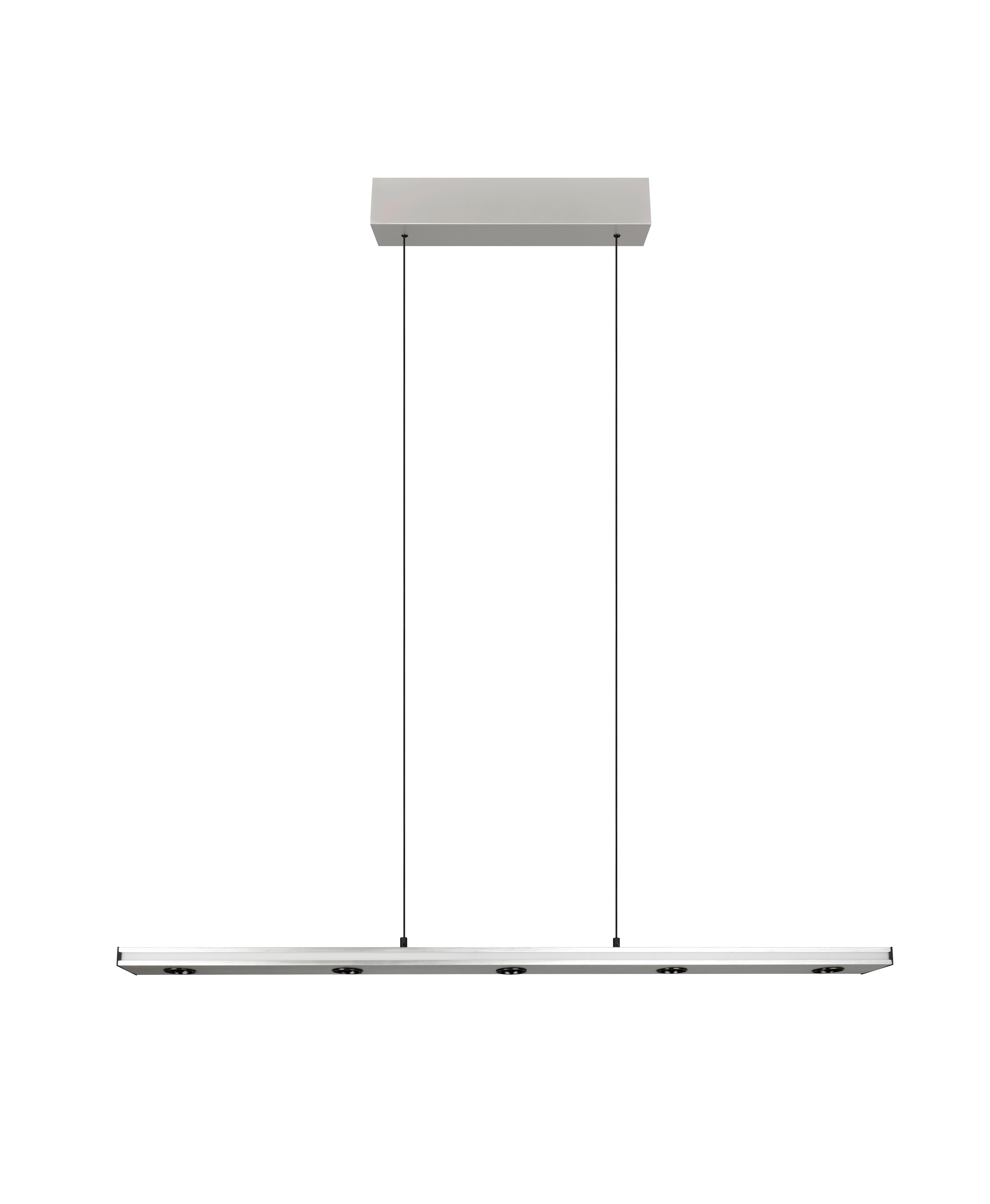 LED-Pendelleuchte 353010107 Graham - Weiß/Nickelfarben, Design, Kunststoff/Metall (109/9/200cm) - Trio Leuchten