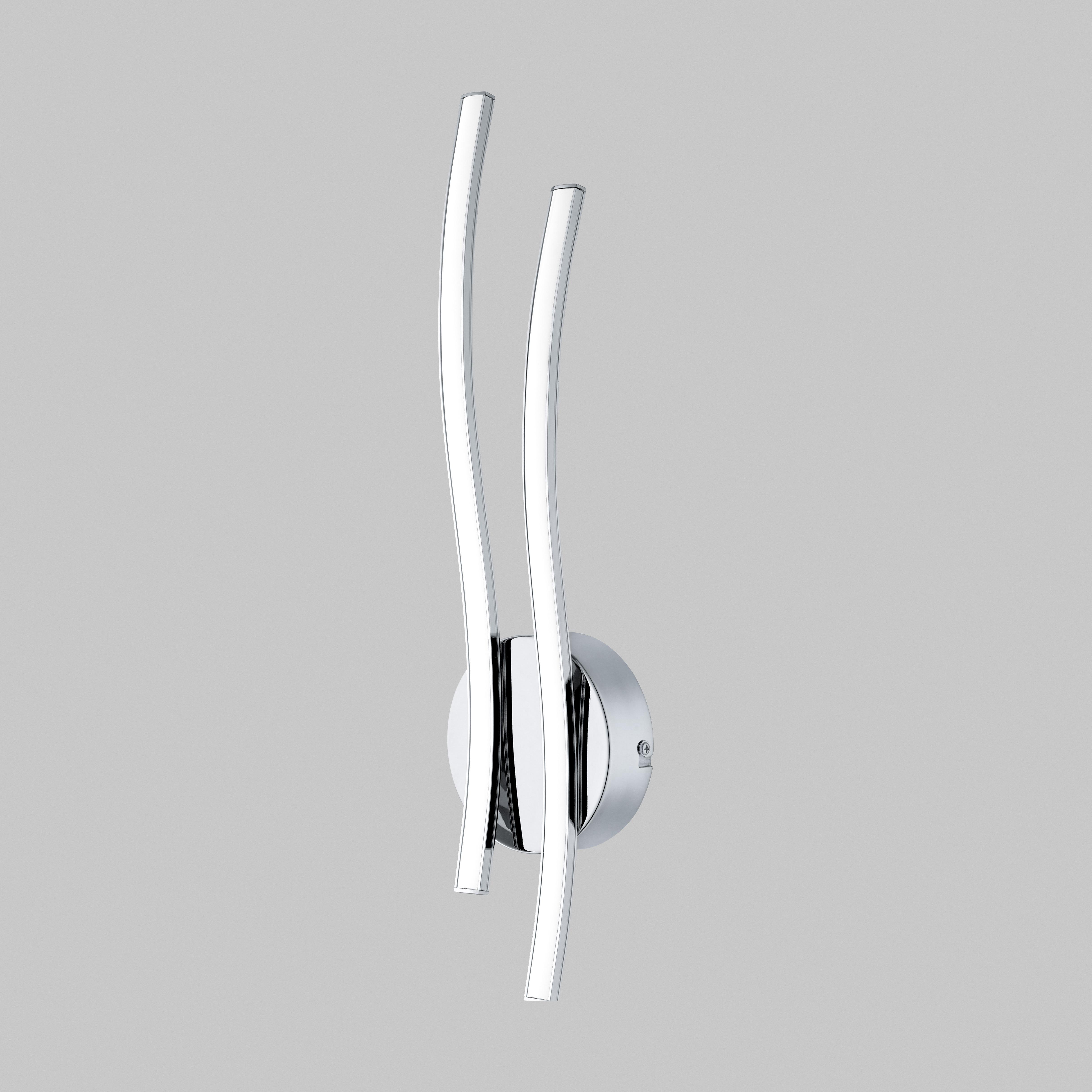 LED-Wandleuchte Valmora 2-Flammig - Chromfarben/Weiß, MODERN, Kunststoff/Metall (11,5cm)