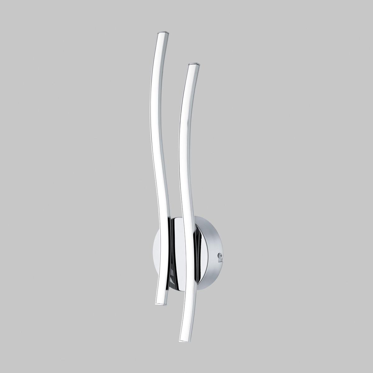 Led-wandleuchte Valmora 2-Flammig - Chromfarben/Weiß, MODERN, Kunststoff/Metall (11,5cm)