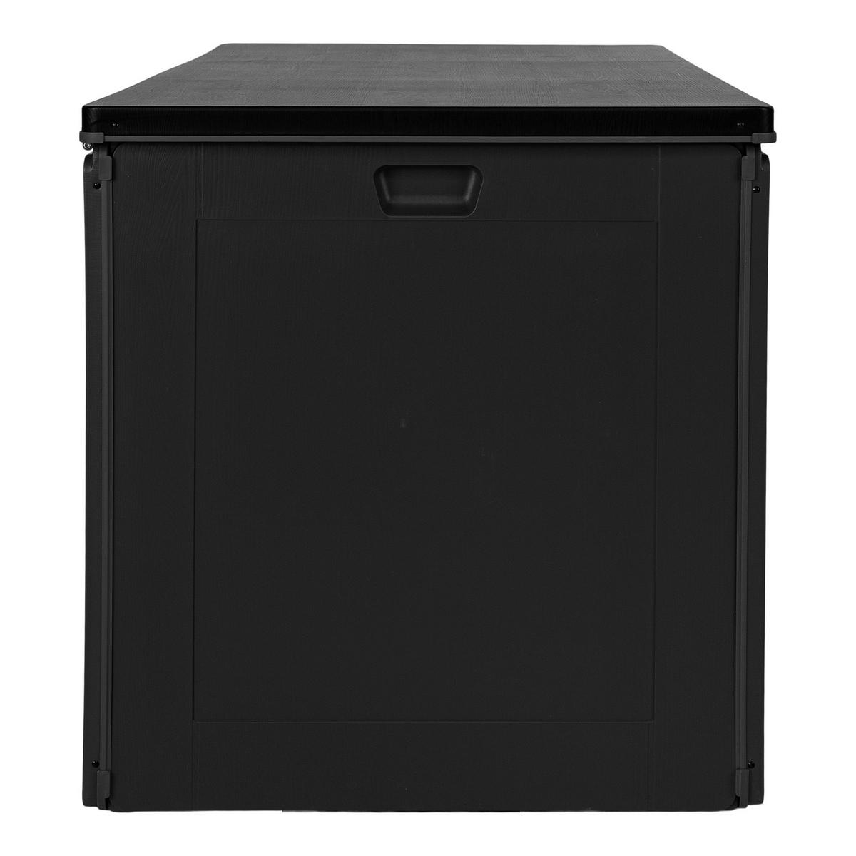 Kissenbox Dubrovnik Schwarz B: 146,5 cm - Schwarz, MODERN, Kunststoff (146.5/64.5/61cm) - MID.YOU