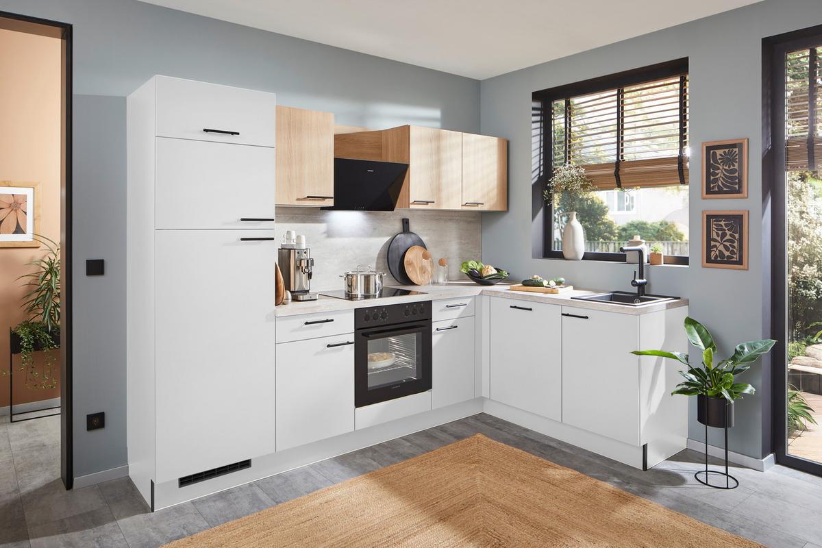 ECKKÜCHE PN80/100 - Eichefarben/Beige, Trend, Holzwerkstoff (275/175cm) - Pino