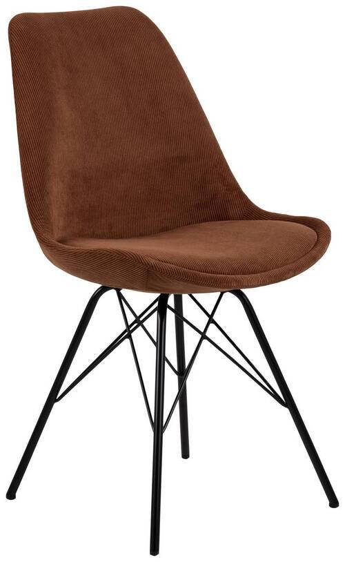 Jedálenská stolička ERIS tehlová kord - čierna/medená, Konventionell, kov/textil (48,5/85,5/54cm) - MID.YOU