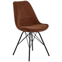 Jedálenská stolička ERIS tehlová kord - čierna/medená, Konventionell, kov/textil (48,5/85,5/54cm) - MID.YOU