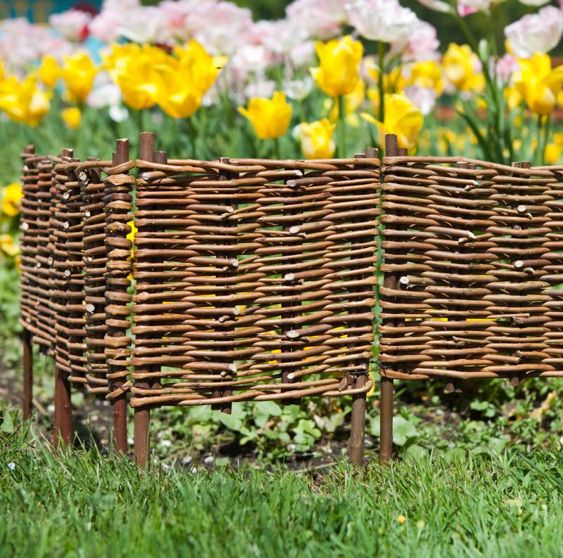 Beeteinfassung Weide 5-teilig