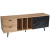 TV-Lowboard Wl6.821 B: 150cm Eiche Dekor, Dunkelgrau - Eichefarben/Dunkelgrau, Design, Holzwerkstoff (150/55/40cm) - Livetastic