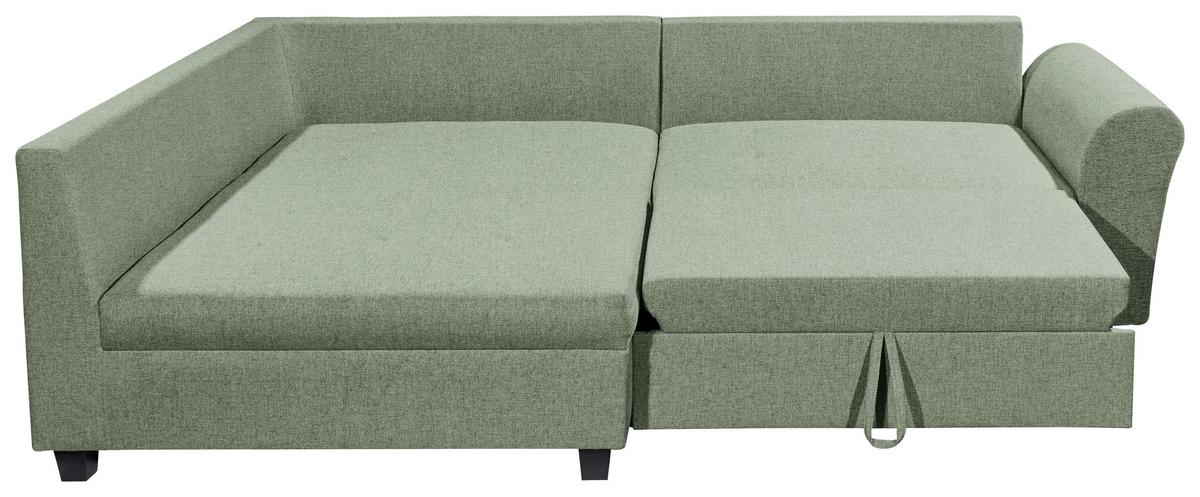 Ecksofa Liz Grün S: 175x252 Cm - Schwarz/Grün, MODERN, Textil (175/252cm) - Livetastic