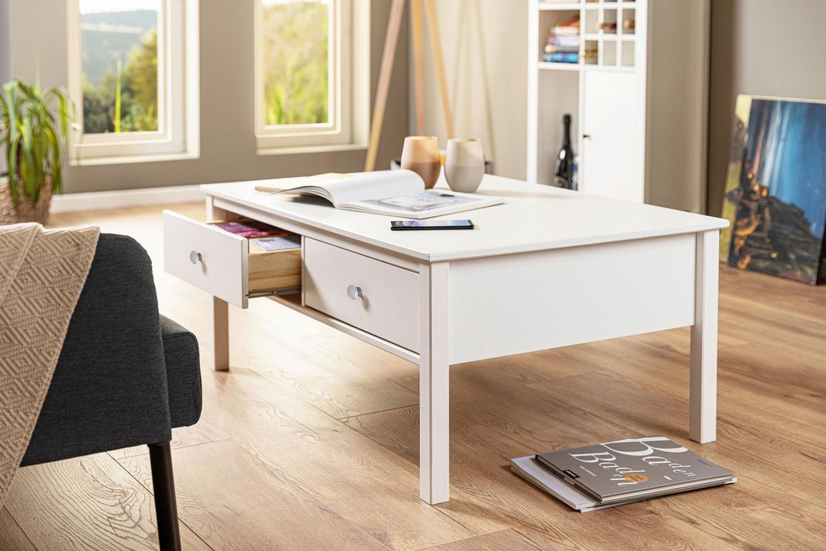 Couchtisch Chilly Home - Weiß, Design, Holz (110/70/47cm) - Livetastic