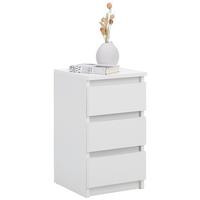 Nachtkästchen Weiß H: 55 cm Ella - Weiß, KONVENTIONELL, Holzwerkstoff (30/55/31cm)