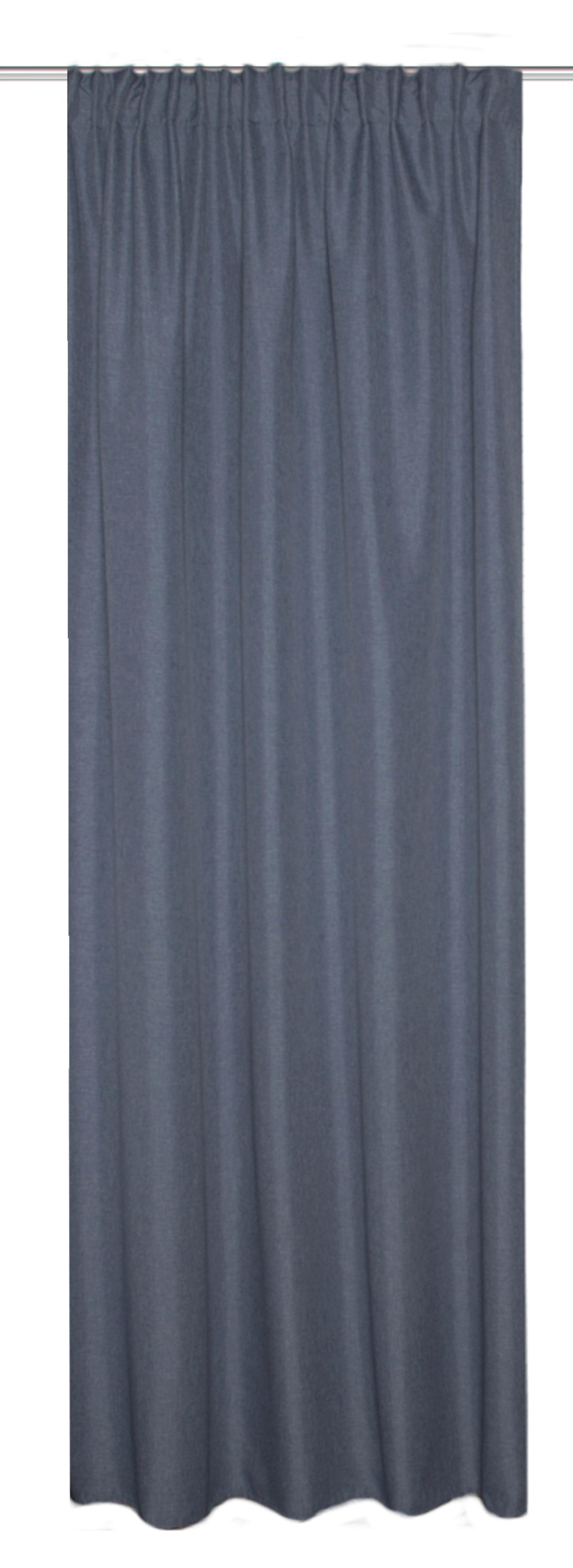 WÄRMESCHUTZVORHANG Blau B: 135 cm - Blau, KONVENTIONELL, Textil (135/245cm)