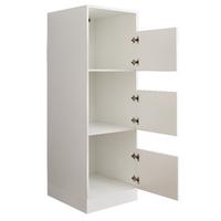 Skříňka na prádlo 3-dveře bílá - bílá, Basics, kompozitní dřevo (50/162/67,5cm)