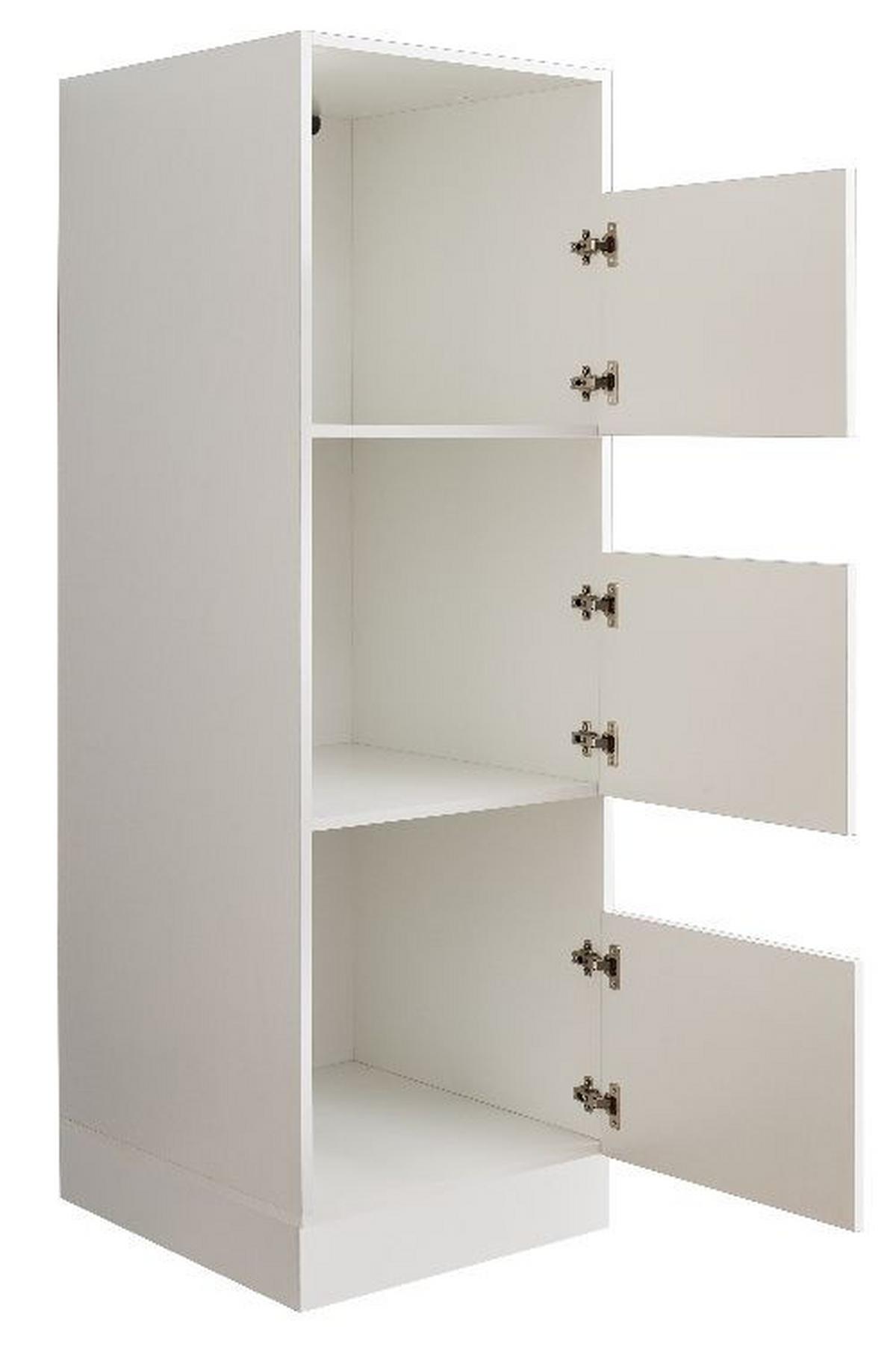 Skříňka na prádlo 3-dveře bílá - bílá, Basics, kompozitní dřevo (50/162/67,5cm)