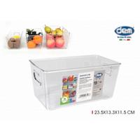 Tárolódoboz Tárolódoboz - átlátszó, Basics, műanyag (23.5/13.3/11.5cm)