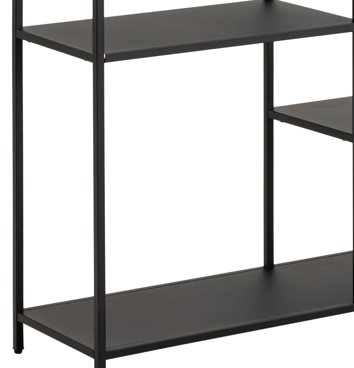 Policový regál NEWTON Š: 79,5 - černá, Konvenční, kov (79,5/165/30cm) - MID.YOU