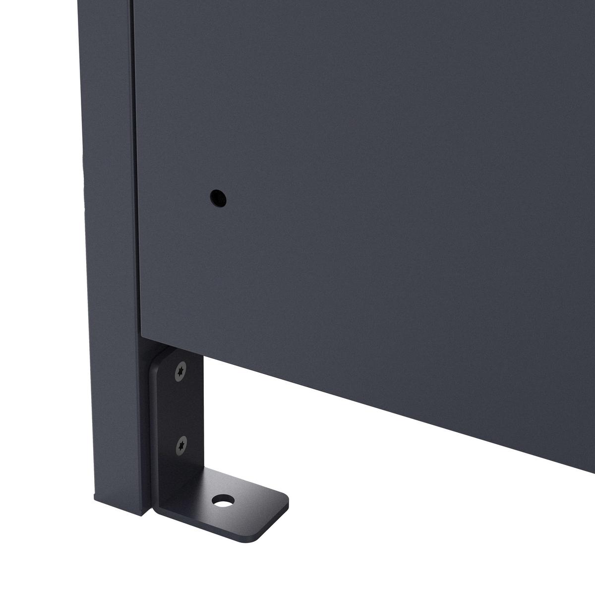 Paketbox Anthrazit, Braun L: 68 B: 80 H: 124 - Anthrazit/Braun, LIFESTYLE, Metall (68/80/124cm)