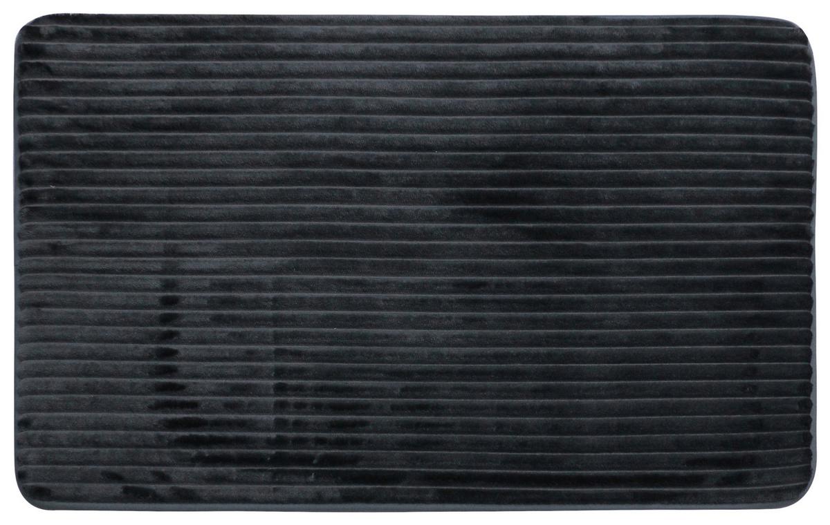 Fürdőszobaszőnyeg Pia Kb. 50/80cm - antracit, Modern, textil (50/80cm) - Luca Bessoni