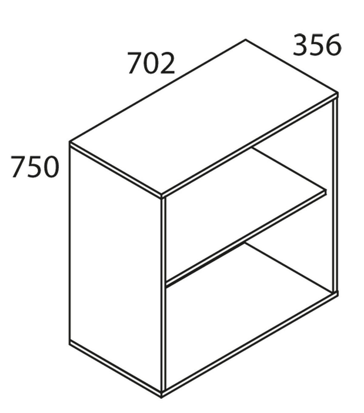 Dvoudveřová komoda Vandol Mini bílá - bílá/černá, Basics, kompozitní dřevo/plast (70/74/40cm) - Livetastic