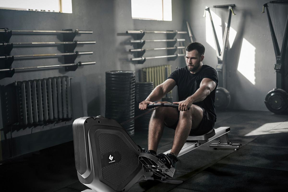 Rudergerät 09272 Fitengine Rudergerät - Schwarz, LIFESTYLE, Kunststoff/Metall (180/54/24,5cm)