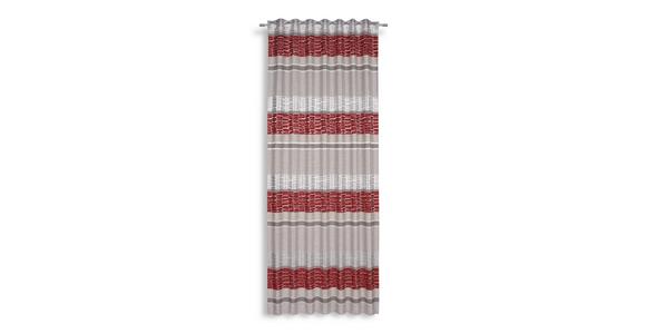Vorhang Mit Schlaufen Und Band Palma 140x245 Cm Rot - Rot, MODERN, Textil (140/245cm) - Luca Bessoni