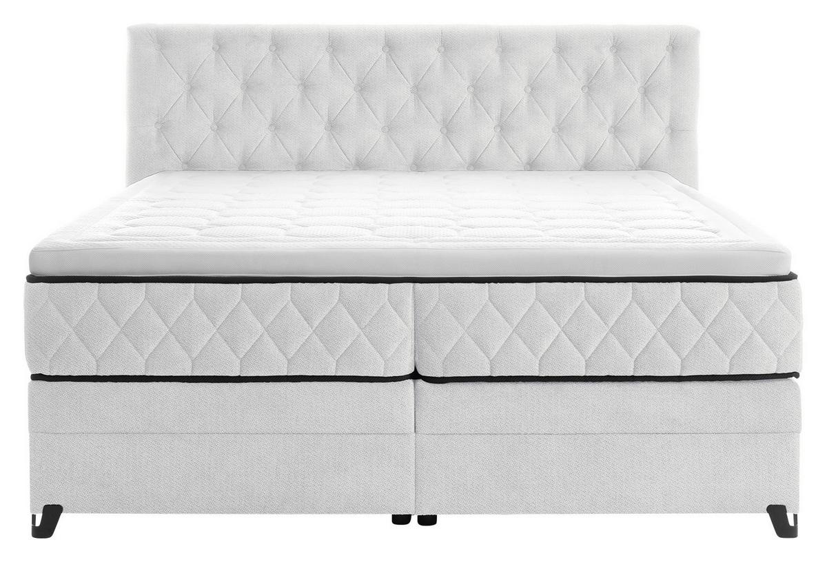 Boxspringbett Carmen A Creme 160x200 Cm - Türkis/Creme, KONVENTIONELL, Holz/Holzwerkstoff (160/200cm) - James Wood