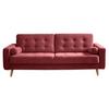3-sitzer-sofa Mit Schlaffunkt. Und Bettkasten Fjord Beere - Beere/Eichefarben, MODERN, Holzwerkstoff/Textil (222/86/90cm) - MID.YOU