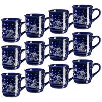 Becherset Blau 12-teilig F: 200 ml - Blau, Trend, Keramik (200ml) - Mäser