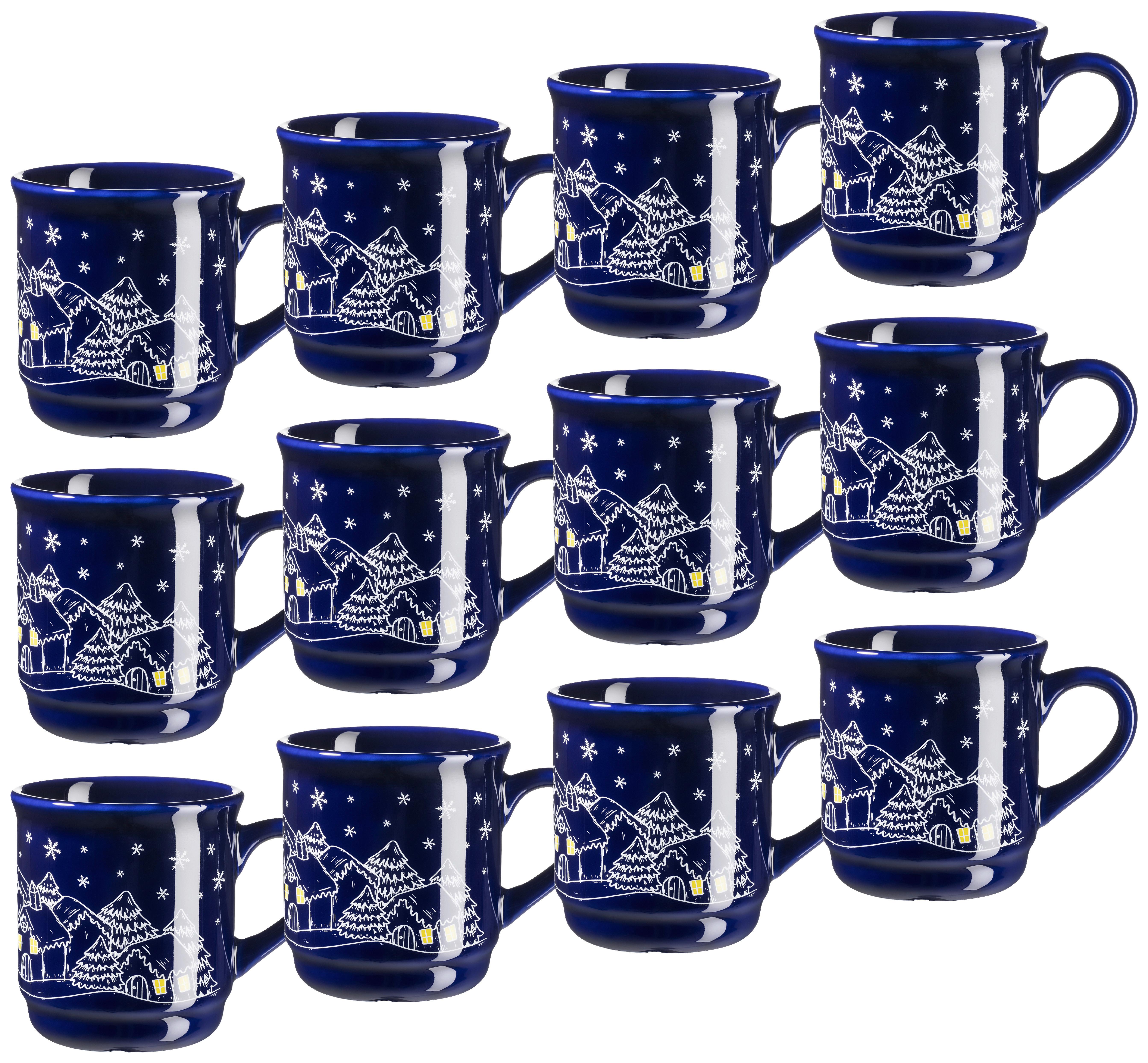 Becherset Blau 12-teilig F: 200 ml