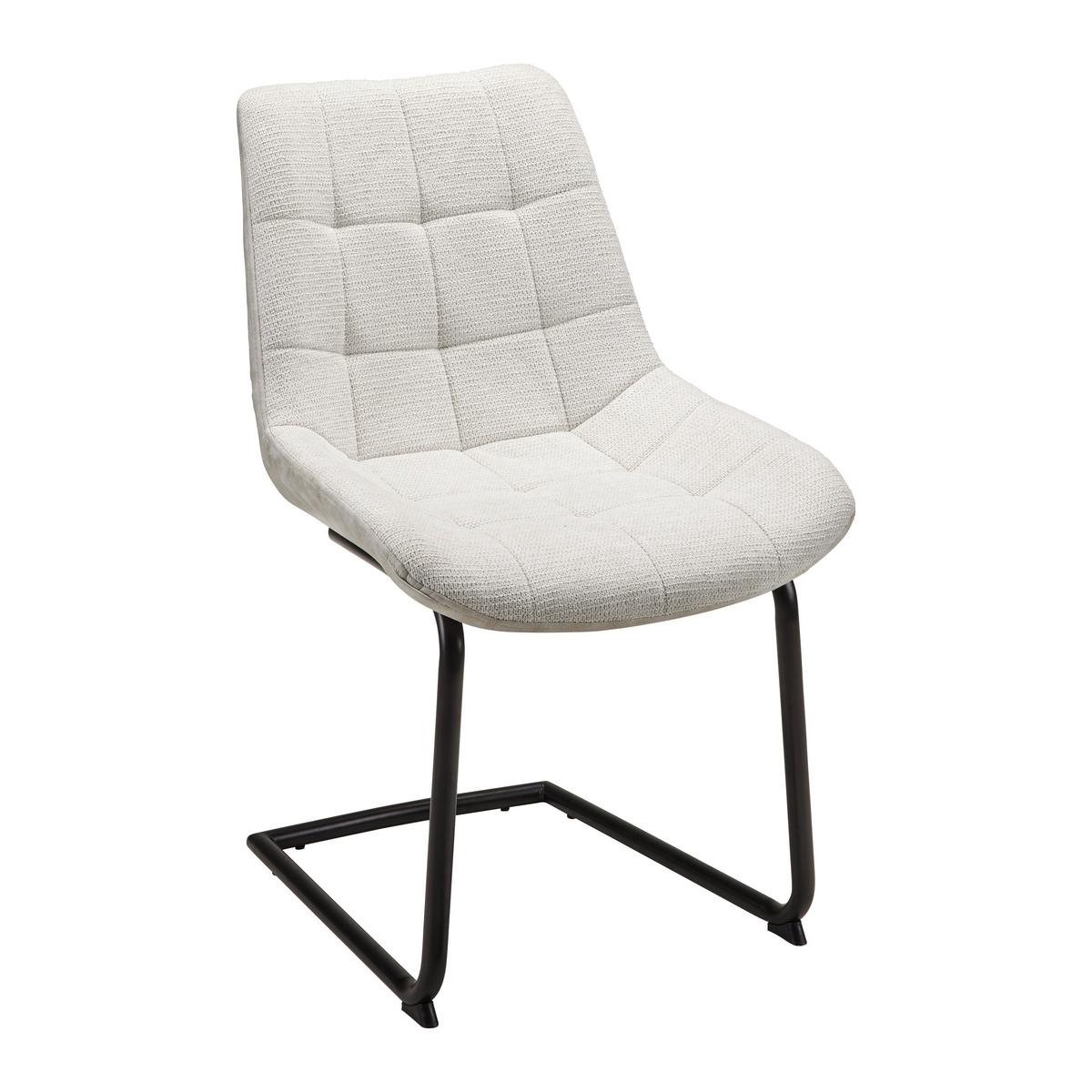 Židle MARILEA béžová - černá/krémová, Moderní, kov/dřevo (53/86/61cm) - Bessagi Home