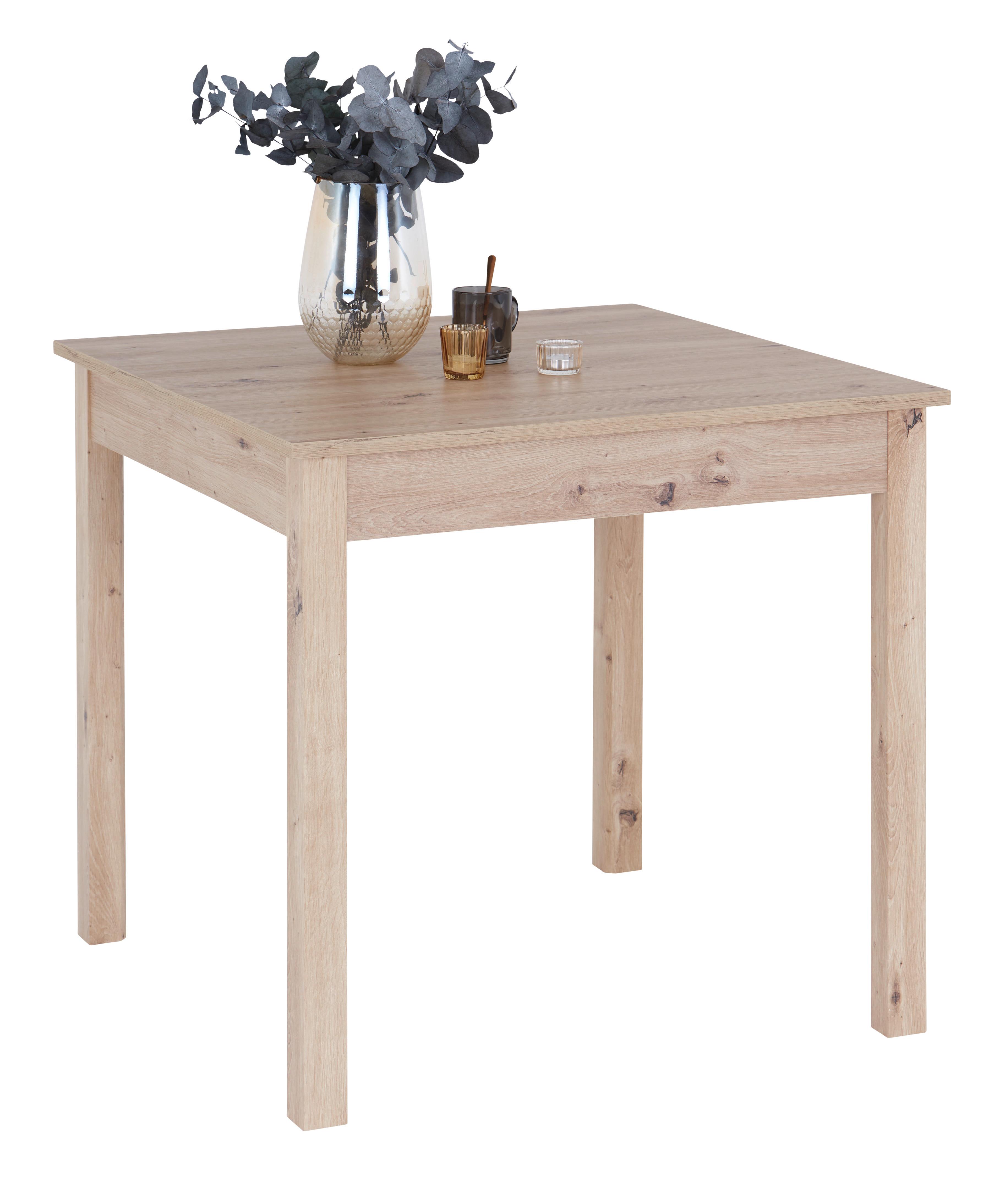 Étkezőasztal Brick 80 - Artisan tölgy, Konventionell, faalapú anyag (80/76/80cm)