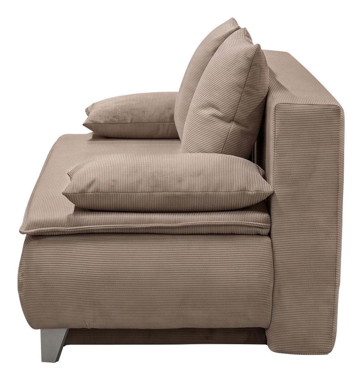 Boxspringová pohovka MONA LUX, béžově hnědý manšestr - béžová hnědá, Moderní, textil (208/100/106cm) - Mömax