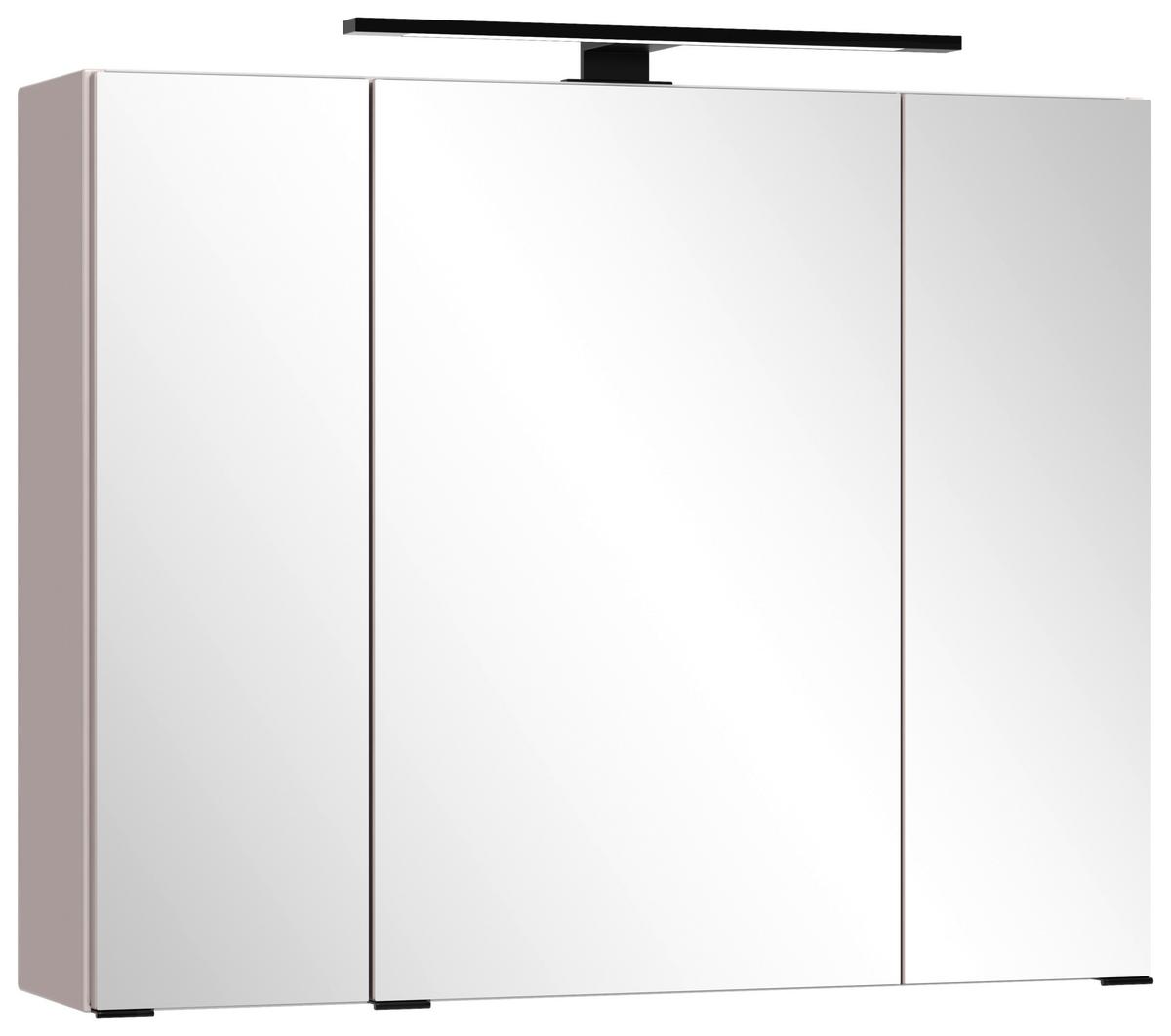 Spiegelschrank Sevilla Kaschmir, B: 80 cm - Kaschmir, MODERN, Glas/Holzwerkstoff (80/64/20cm) - Held