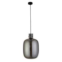 Hängeleuchte Barrel H: 127 Cm 1-Flammig, Höhenverstellbar - Schwarz, Design, Glas/Metall (30/127cm)