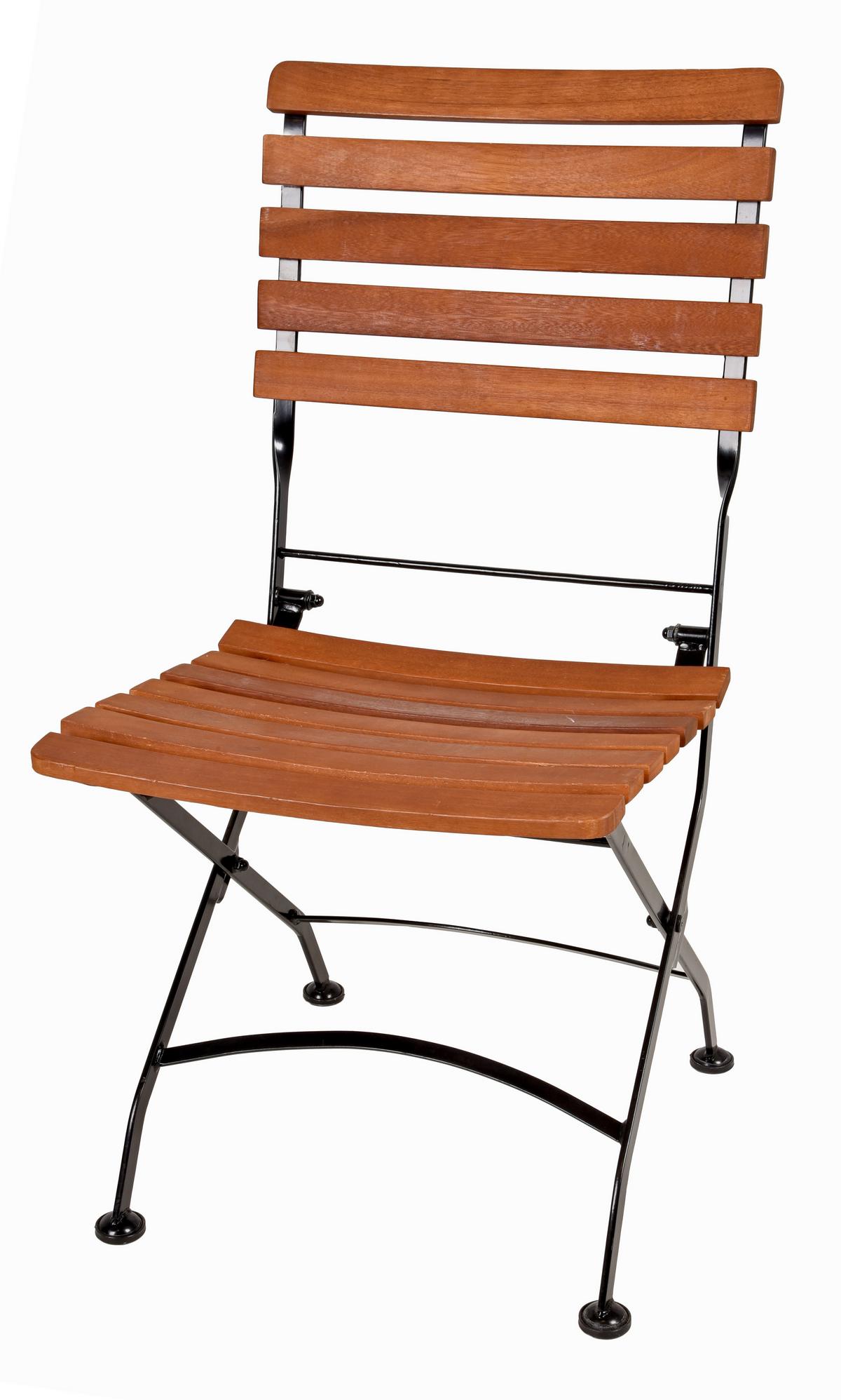 Gartenmöbel Set 5-Tlg. Wien Aus Echtholz, klappbar - Eukalyptusholzfarben/Schwarz, Basics, Holz/Metall (46/90/39cm) - Gardenson