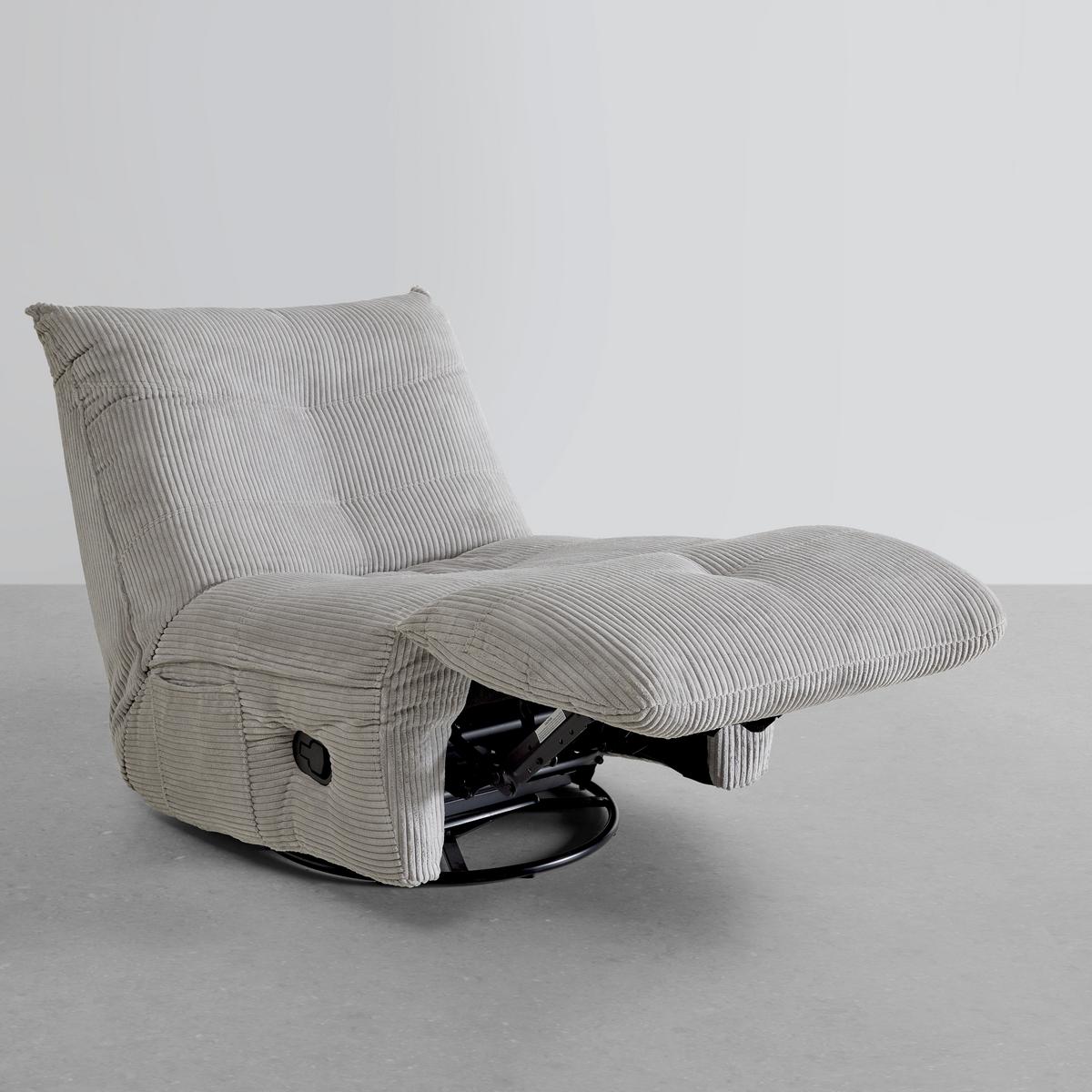 Relaxační kŕeslo ALURA, světle šedá barva - černá/světle šedá, Moderní, kov/dřevo (90/92/90cm) - Bessagi Home