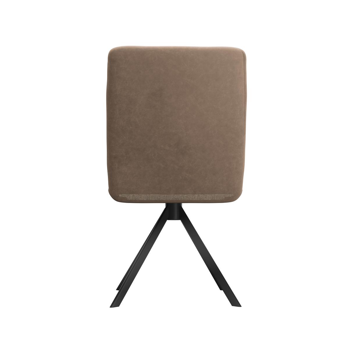 Stuhl Kian Webstoff braun, B: 46 cm - Schwarz/Braun, Trend, Textil/Metall (46/88/63cm)