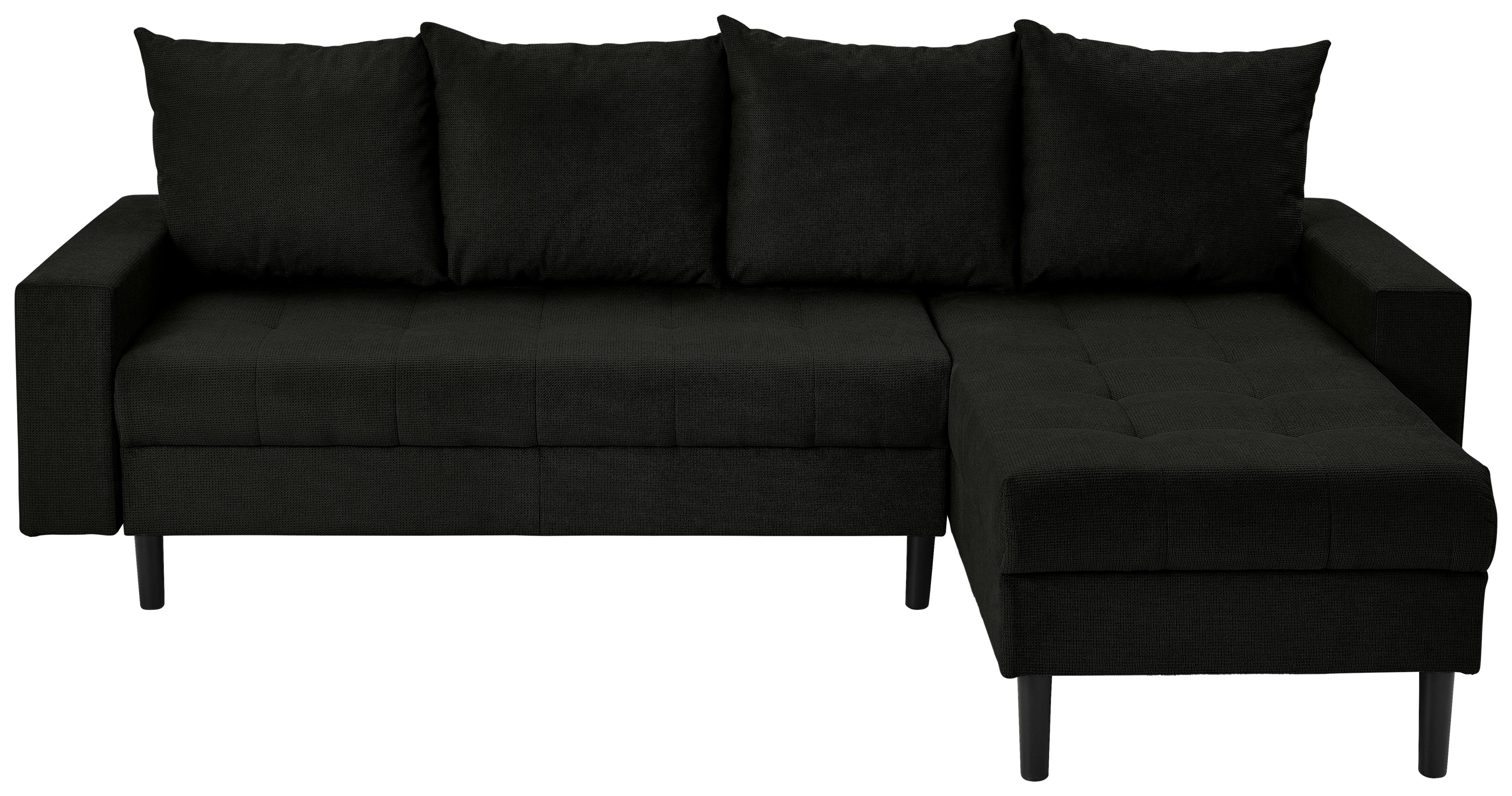 Ecksofa Boston, Schwarz S: 231x157 Cm - Schwarz, KONVENTIONELL, Textil (231/157cm) - P & B