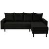 Ecksofa Boston, Schwarz S: 231x157 Cm - Schwarz, KONVENTIONELL, Textil (231/157cm) - P & B