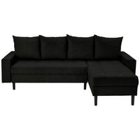 Ecksofa Boston, Schwarz S: 231x157 Cm - Schwarz, KONVENTIONELL, Textil (231/157cm) - P & B