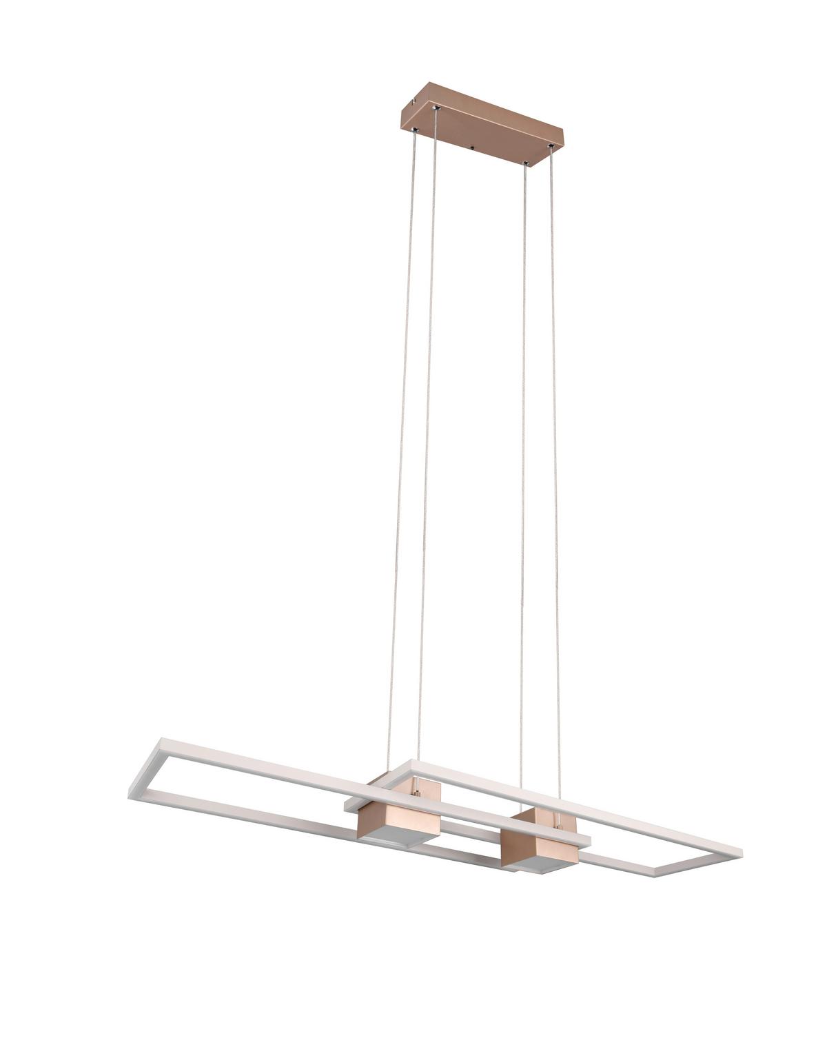 LED-Pendelleuchte 347710465 Albany - Grau/Cappuccino, Design, Metall (100/28/150cm) - Trio Leuchten