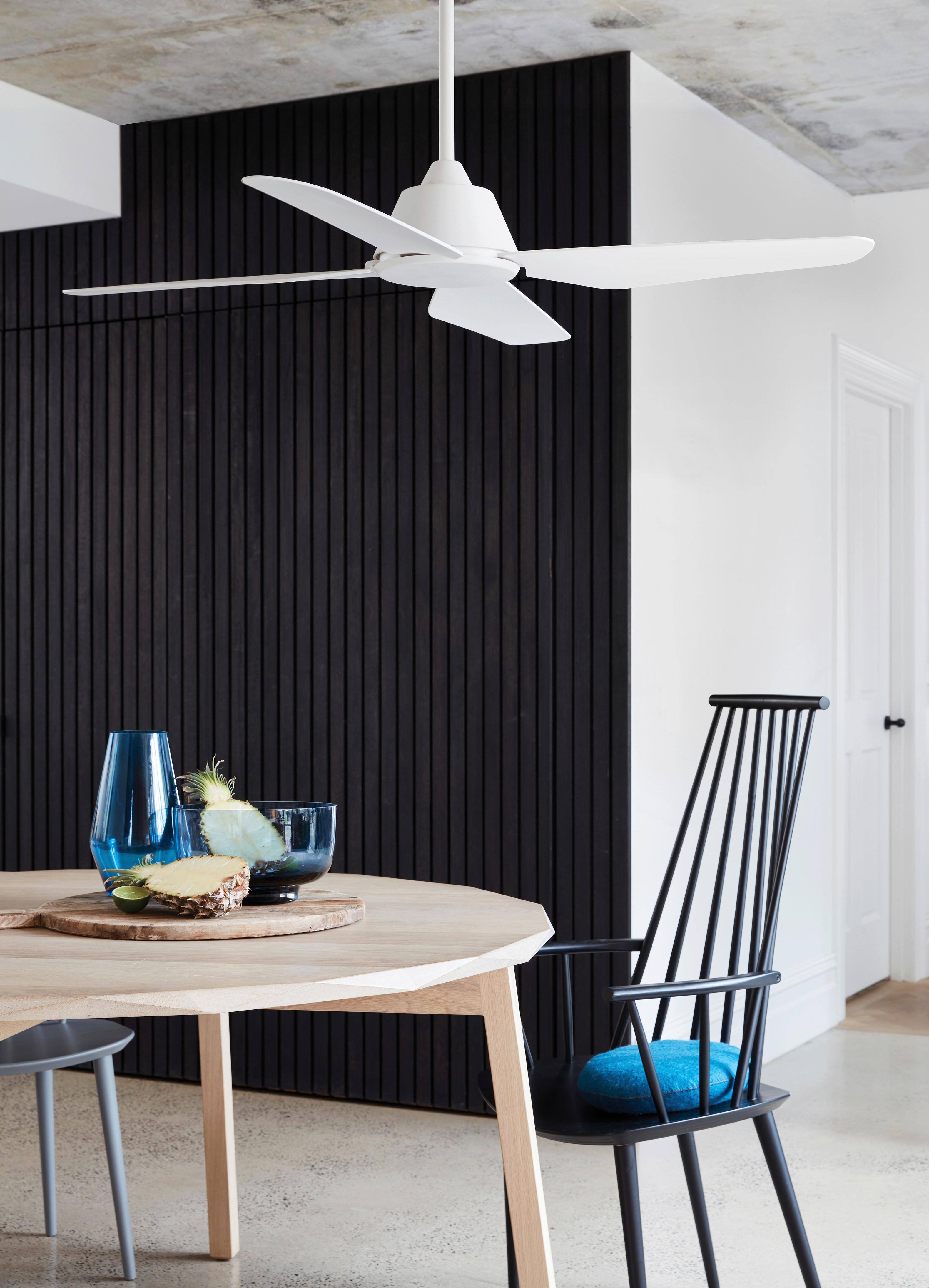 Deckenventilator Lucci Air Aria Weiß 4-Flügel,led-Leuchte - Weiß, Design, Kunststoff (122/33cm) - P & B
