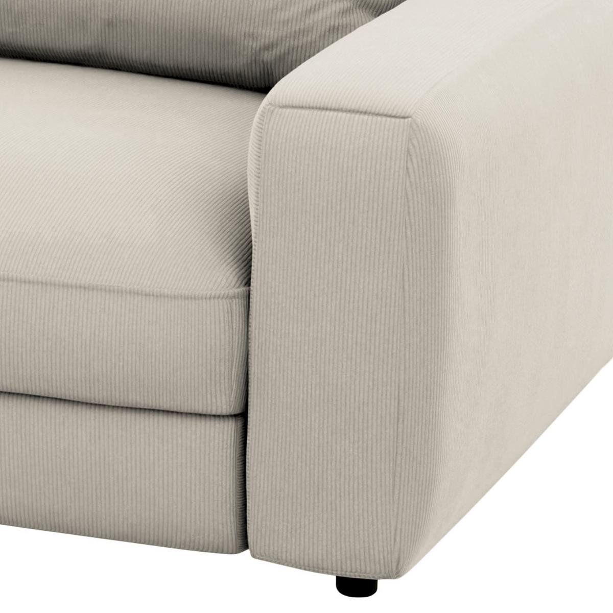 Bigsofa Bourbon, Grau B: 264 cm - Schwarz/Grau, MODERN, Textil (264/84/125cm) - Trendmanufaktur