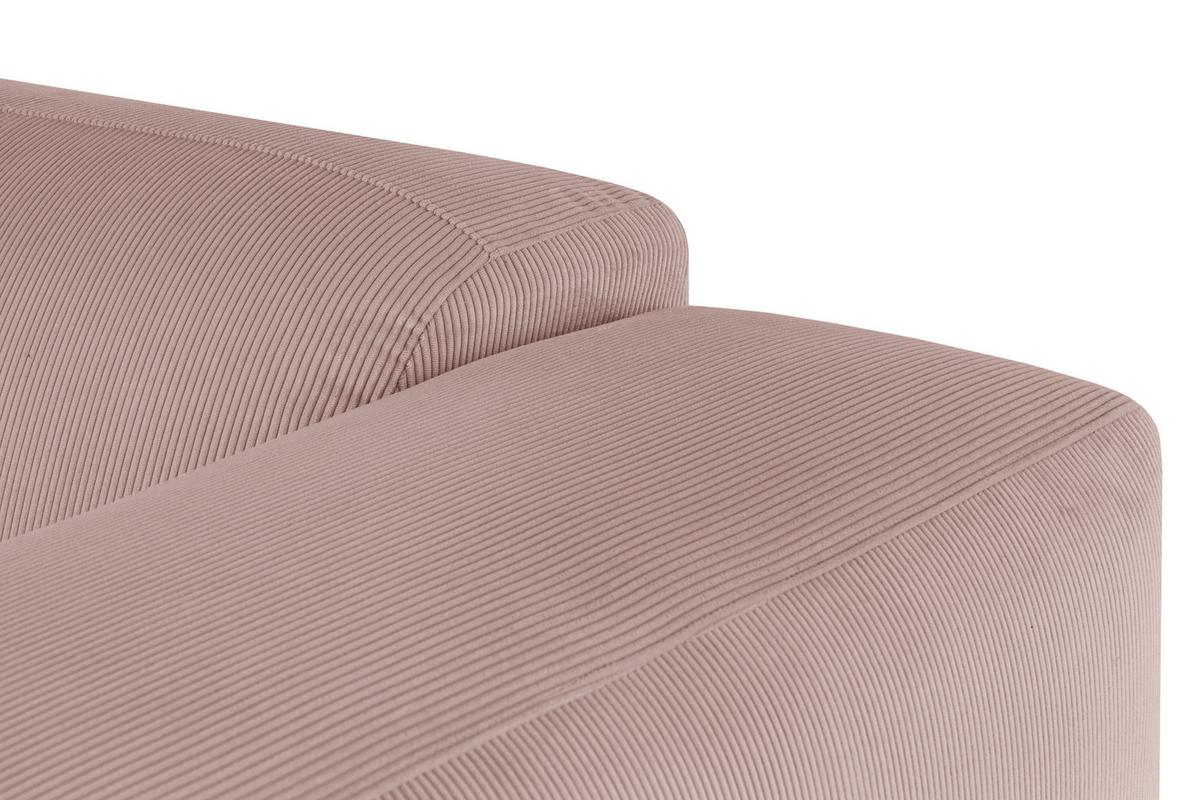 Ecksofa Hannah Rosa 200x304 cm - Schwarz/Rosa, Design, Textil (200/304cm) - MID.YOU