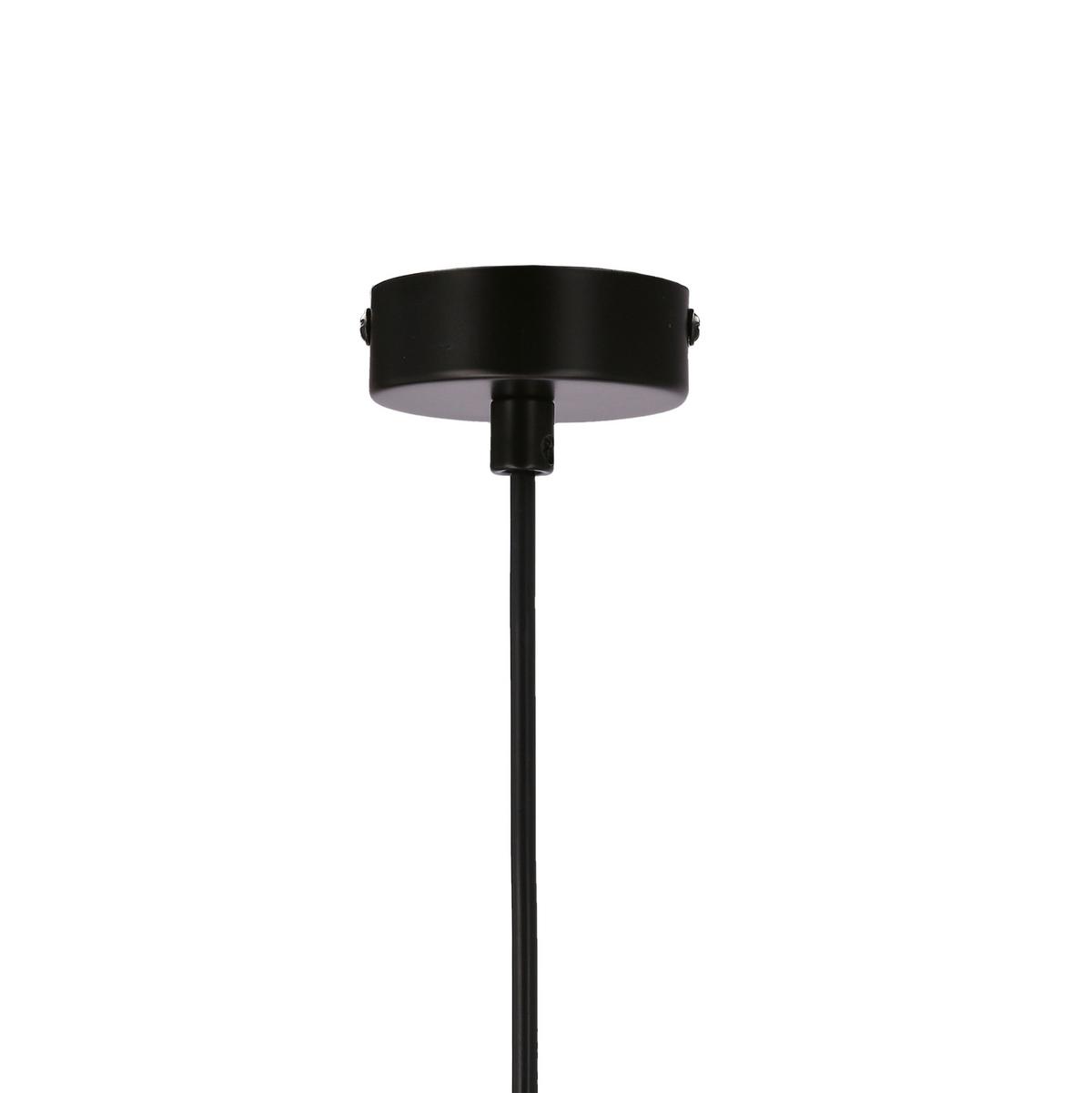 Pendelleuchte 31-21984 Wels - Eichefarben/Schwarz, Natur, Glas/Metall (12/12/100cm)